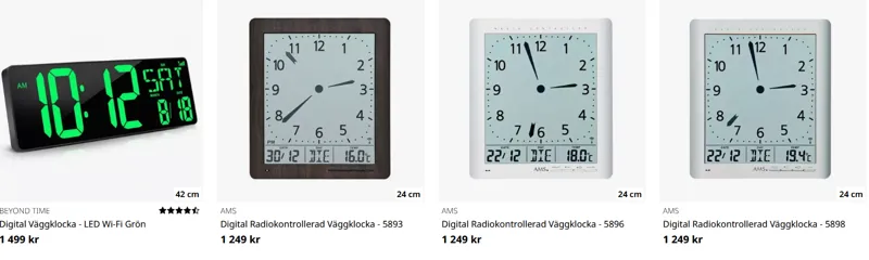 Digitala väggklockor med smarta funktioner