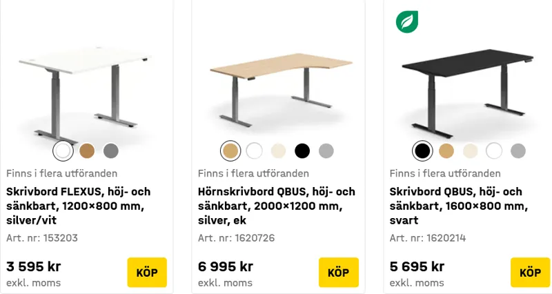 Skrivbord exempel